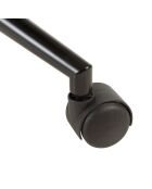 Chaise de bureau à roulettes en tissu rose dossier carré