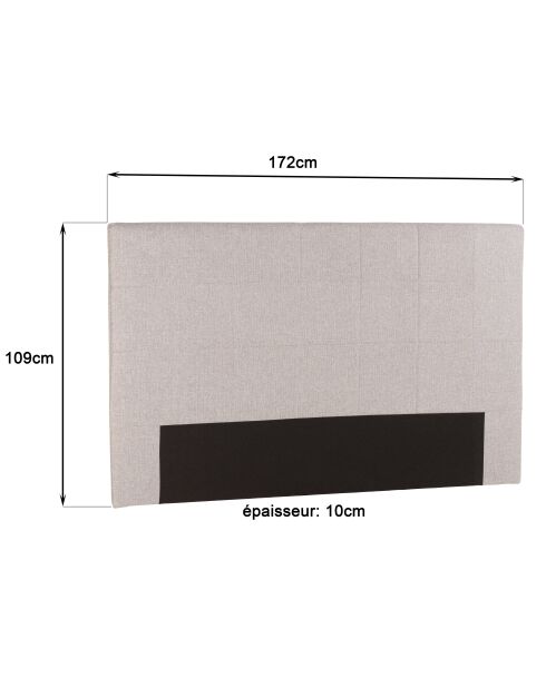 Tête de lit rembourrée pour lits 140/160cm couleur grise