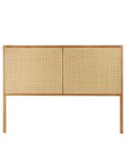 Tête de lit en rotin naturel et chêne massif pour lits 140/160cm