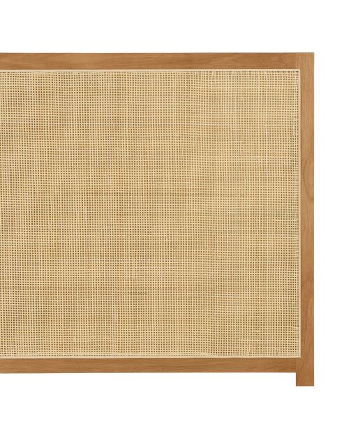 Tête de lit en rotin naturel et chêne massif pour lits 140/160cm