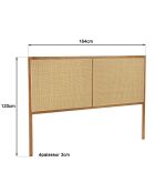 Tête de lit en rotin naturel et chêne massif pour lits 140/160cm