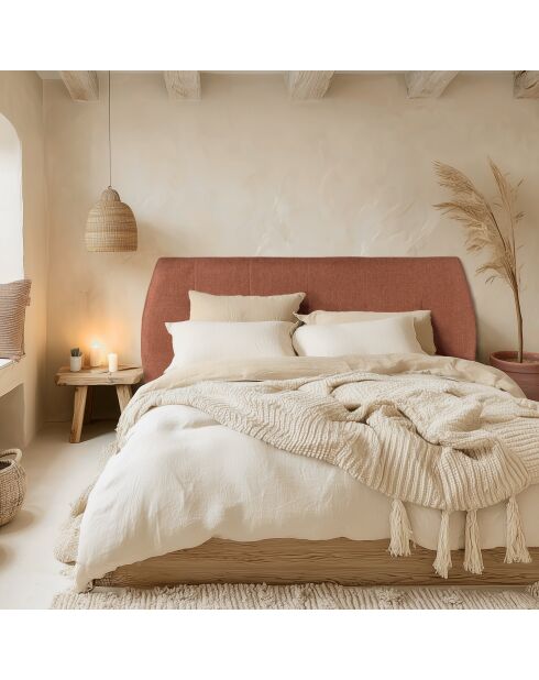 Tête de lit rembourrée pour lits 160/180cm couleur terracotta