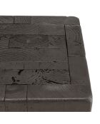 Tabouret carré noir 35x35cm bois Pin recyclé