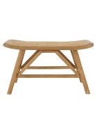 Banc 1 place en bois de mindi et rotin naturel