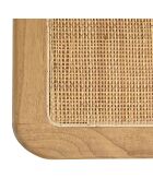 Banc 1 place en bois de mindi et rotin naturel