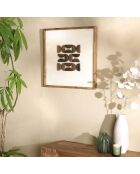 Décoration murale n°1 - 62x62cm motifs géométriques Pin recyclé