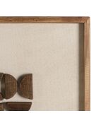 Décoration murale n°1 - 62x62cm motifs géométriques Pin recyclé