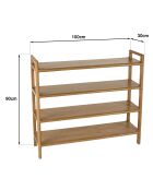 4-stöckiges Holzregal Mindi