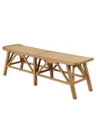 Banc 2 places en bois de mindi et rotin naturel