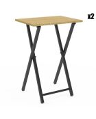 2 Tables d'appoint pliantes Memphis - 48x36x65 cm