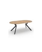 Table à manger ronde extensible Spider bois et noir - 110-200 cmx110x75 cm