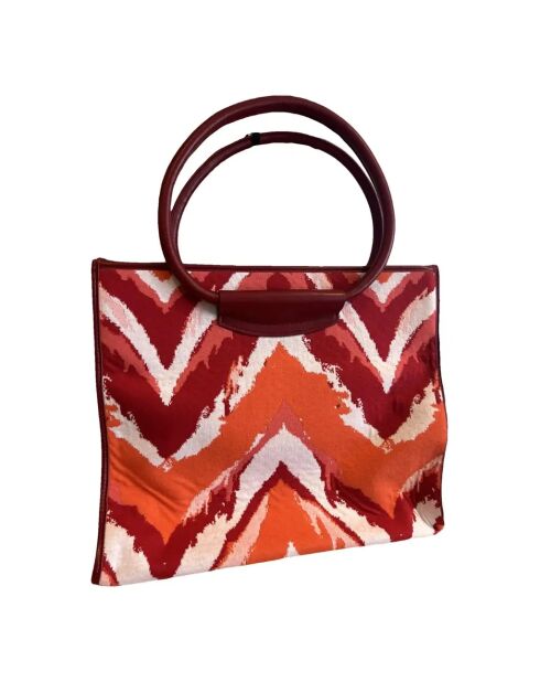 Sac à provisions macro zig zag magenta