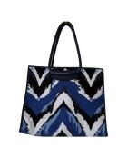 Sac à provisions macro zig zag bleu