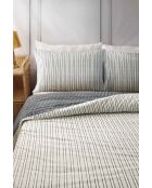 Parure housse de couette Louis Stripe Grise