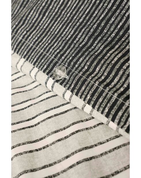 Parure housse de couette Louis Stripe Grise