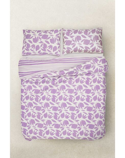 Parure housse de couette Lemons Lilas