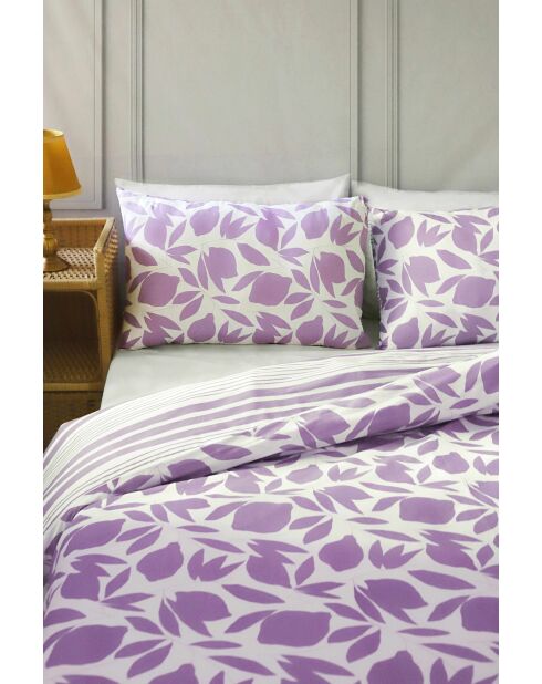 Parure housse de couette Lemons Lilas