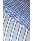 Parure housse de couette Louis Stripe Bleue
