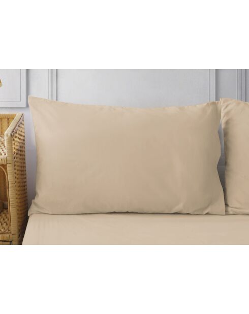 Taie d'oreiller unie latte