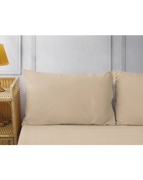 Taie d'oreiller unie latte