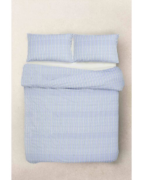 Parure de drap Louis Stripe Bleue