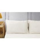 Taie d'oreiller unie craie