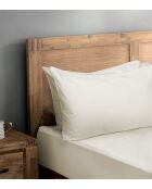 Drap housse bonnet 30 cm uni craie