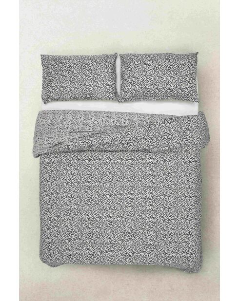 Parure housse de couette Peas Charbon