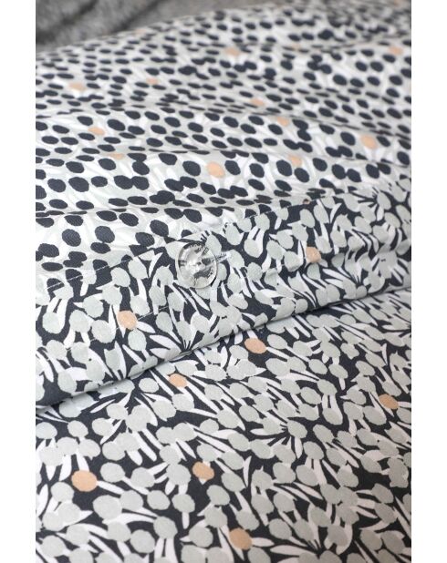 Parure housse de couette Peas Charbon