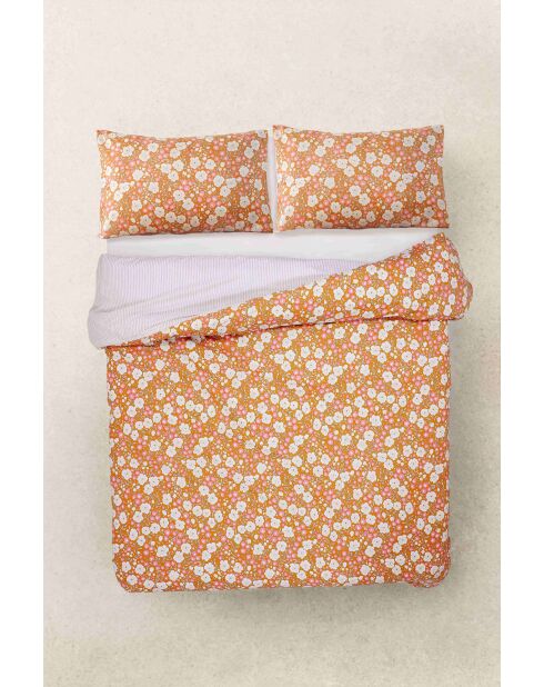 Parure housse de couette Amélie Orange