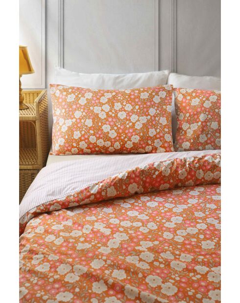 Parure housse de couette Amélie Orange