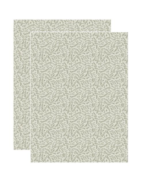 2 Torchons Brindilles Naturel Vpc - 80X60 cm