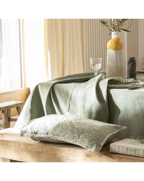 Nappe en Coton & Lin Nuances Reseda