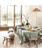 Nappe en Coton & Lin Nuances Reseda