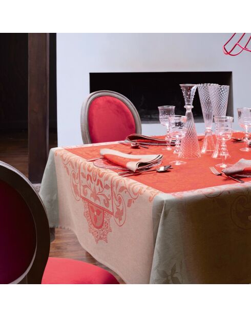 Nappe 100% Lin Venezia Cornaline