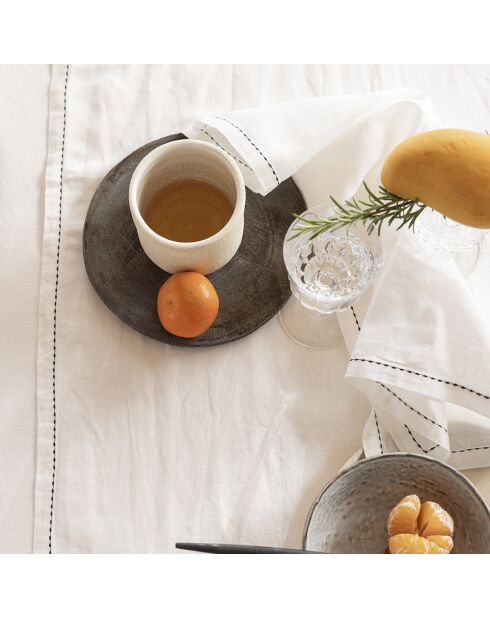 Nappe en Coton & Lin Nuances Blanches