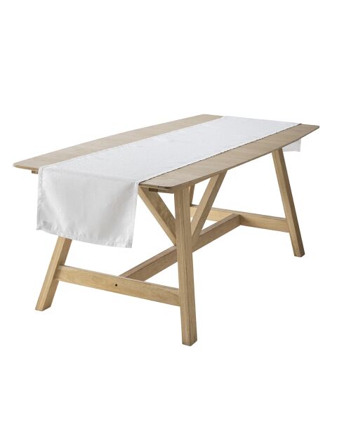 Chemin de Table Portofino Fiori Bianco Lin - 50X320 cm