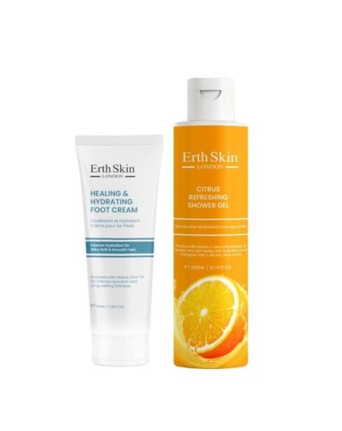 Set soin douche rafraichissant + crème pieds - 2 pièces