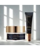 Crema de noche y crema para contorno de ojos, set de oro de 24 quilates, 2 unidades