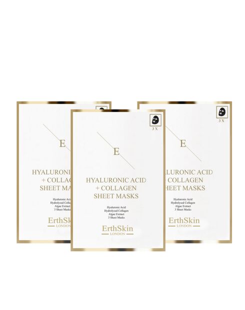 Hyaluronsäure- und Kollagenmaske - 3 Stück