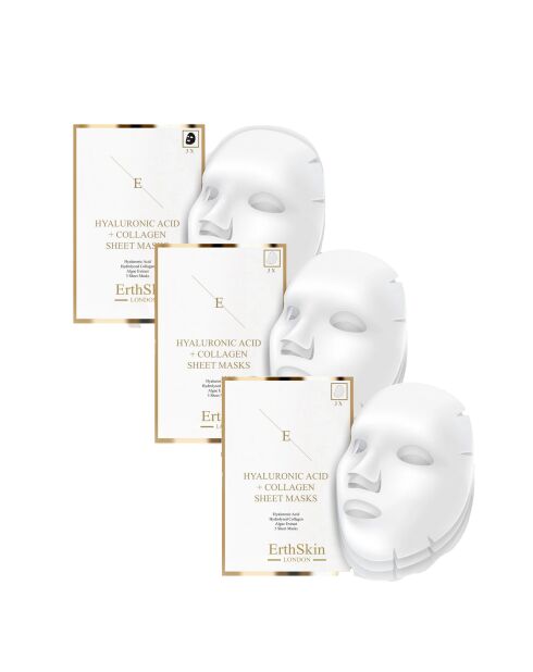 Hyaluronsäure- und Kollagenmaske - 3 Stück