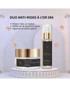 Set aus 24-karätigem Gold, Anti-Falten-Elixier-Serum und Anti-Falten-Nachtcreme, 2 Stück