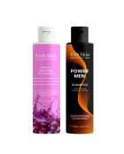 Power Men Shampoo 300 ml + Reinigende douchegel voor druiven 300 ml