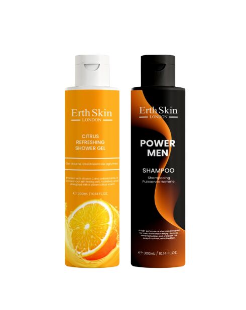 Power Men Shampoo 300 ml + Erfrischendes Citrus-Duschgel 300 ml