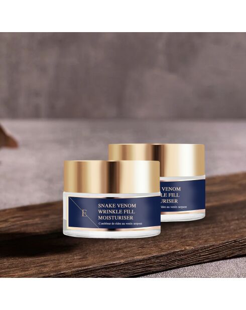 2 cremas hidratantes antiarrugas con veneno de serpiente, 2 x 50 ml