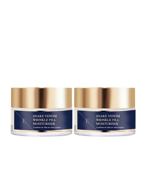 2 cremas hidratantes antiarrugas con veneno de serpiente, 2 x 50 ml