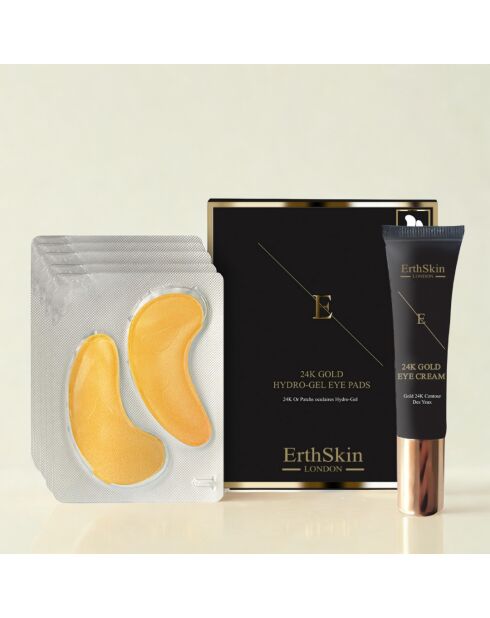 24k Gold Set Augenkonturcreme mit Augenkonturpflastern — 2 Stück