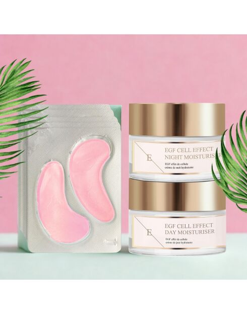 Set EGF Cell Effect Crème de jour + Crème de nuit + Patchs contour des yeux - 3 pièces