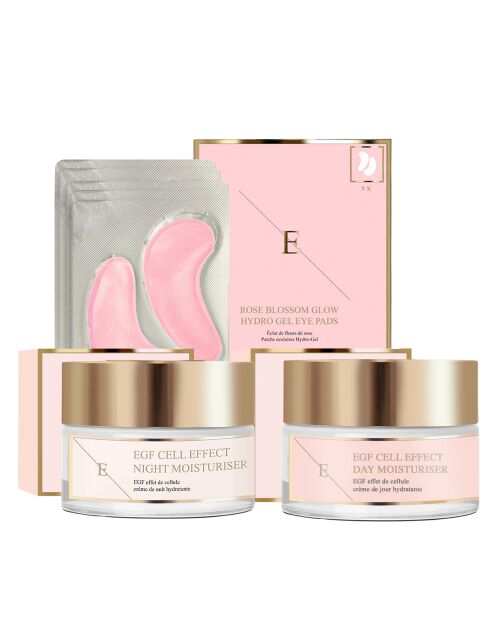 Set EGF Cell Effect Crème de jour + Crème de nuit + Patchs contour des yeux - 3 pièces
