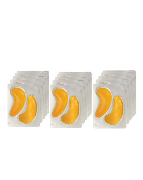 Kollagen- und 24-karätiges Gold-Pflaster für die Augenkontur — 5 x 2 Pads x 3